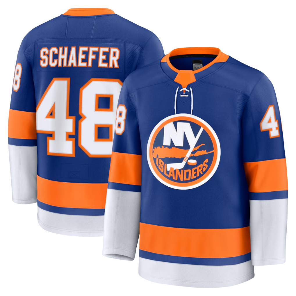 Jamed NY.Islanders #48 Matthew Schaefer Royal Home Premium Jerseys