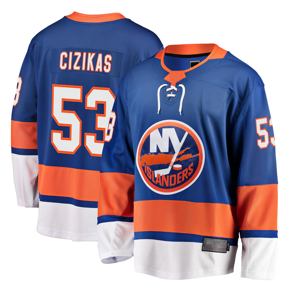 Jamed NY.Islanders #53 Casey Cizikas Royal Breakaway Player Jerseys