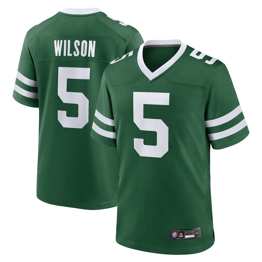 Jamed NY.Jets Home Game Jerseys - Gotham Green - #5 Garrett Wilson Player Stitched Jerseys