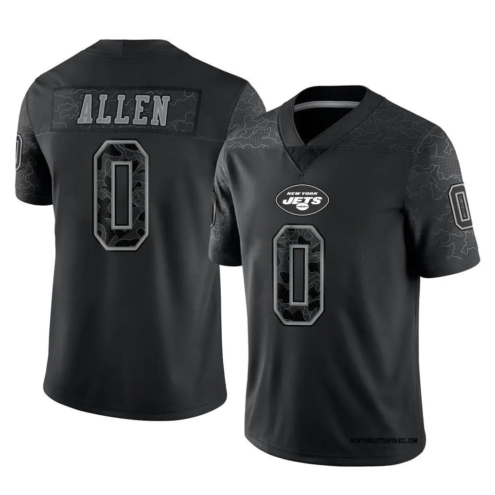 Jamed NY.Jets #0 Braelon Allen Player Black REFLECTIVE Limited Stitched Jerseys