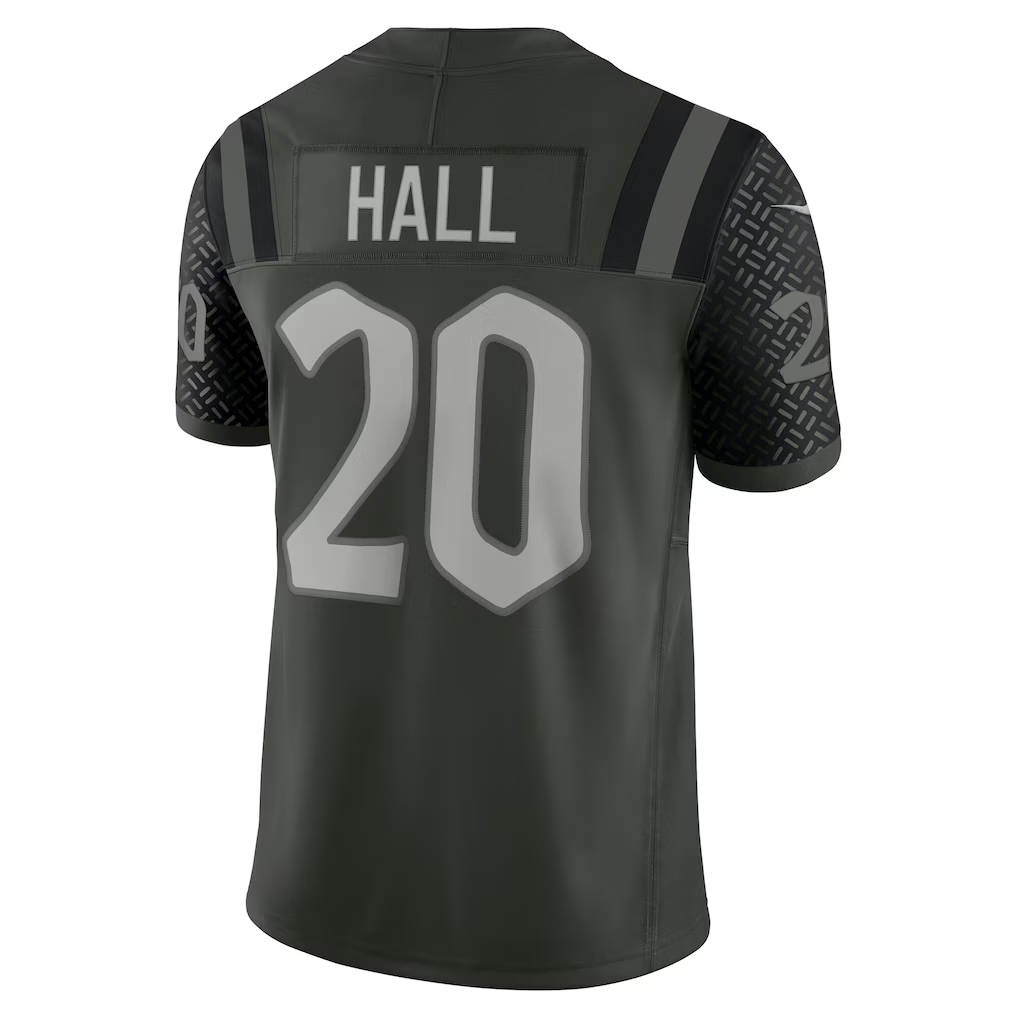 Jamed NY.Jets #20 Breece Hall Gotham Green 2025 Rivalries Collection Stitched Limited Jerseys