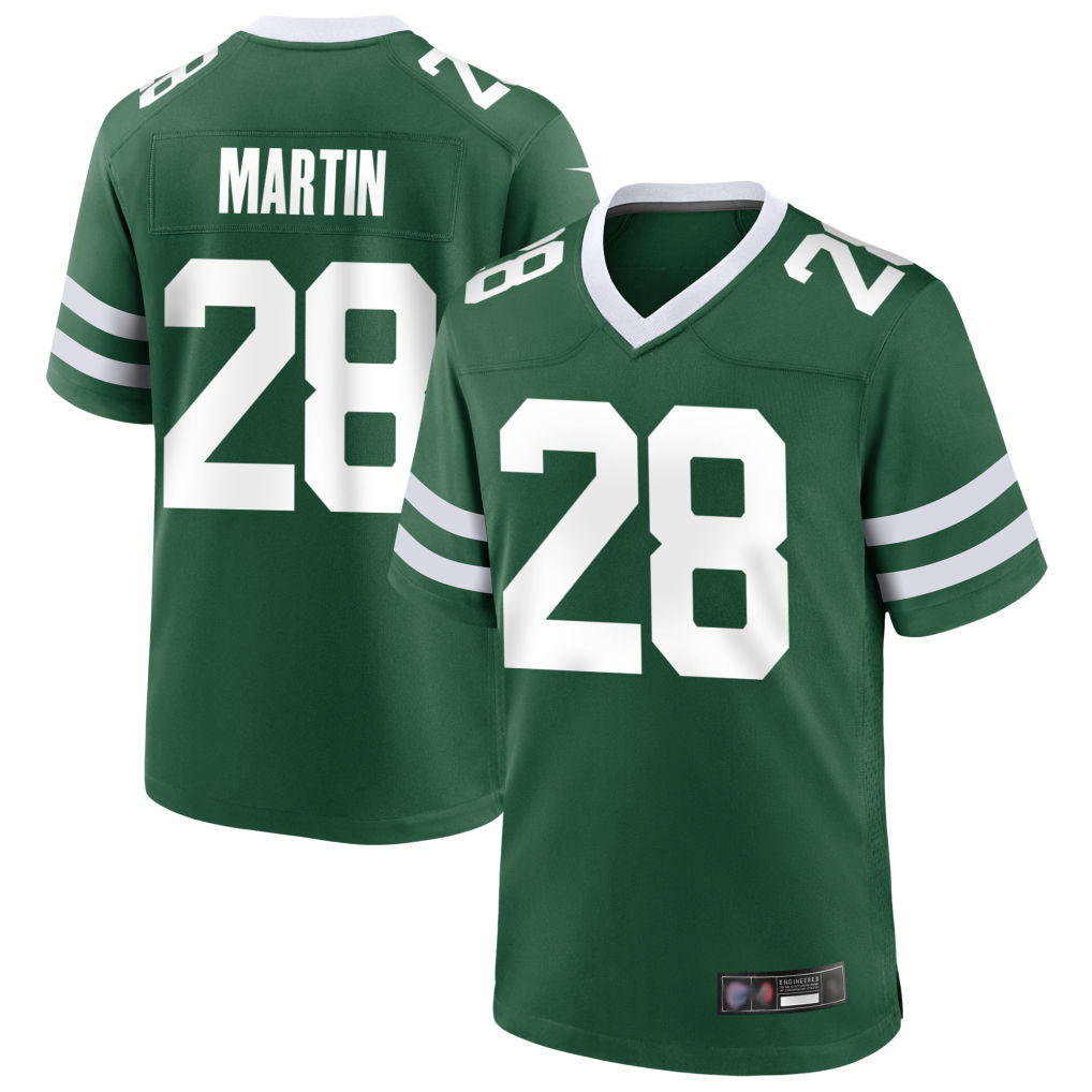 Jamed NY.Jets #28 Curtis Martin Player Green Home Game Stitched Jerseys