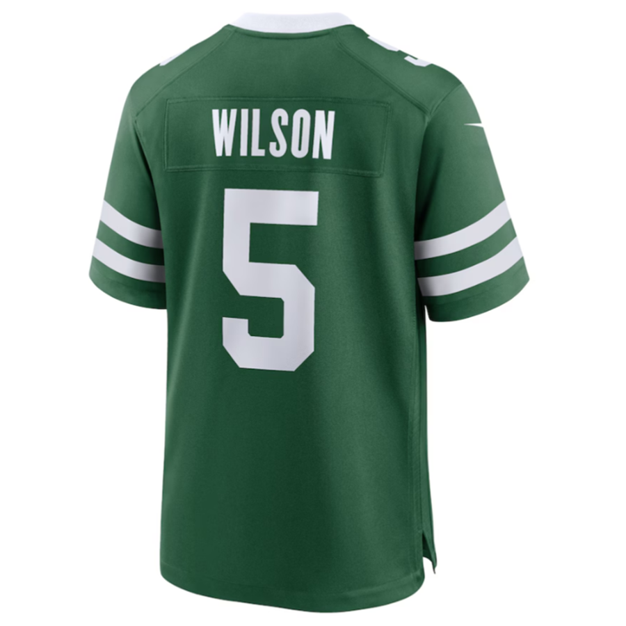 Jamed NY.Jets #5 Garrett Wilson Legacy Green Game Jersey Stitched American Stitched Jerseys