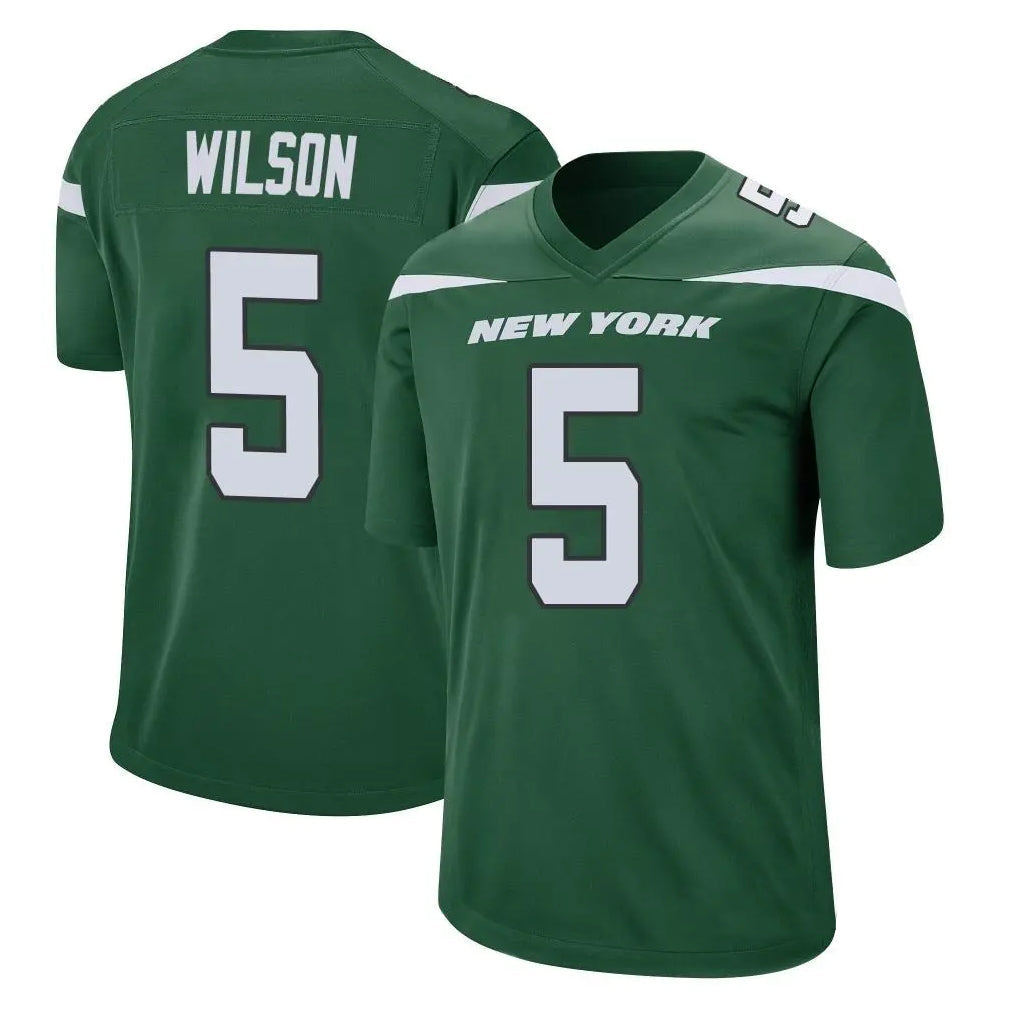 Jamed NY.Jets #5 Garrett Wilson Player Green Game Stitched Jerseys