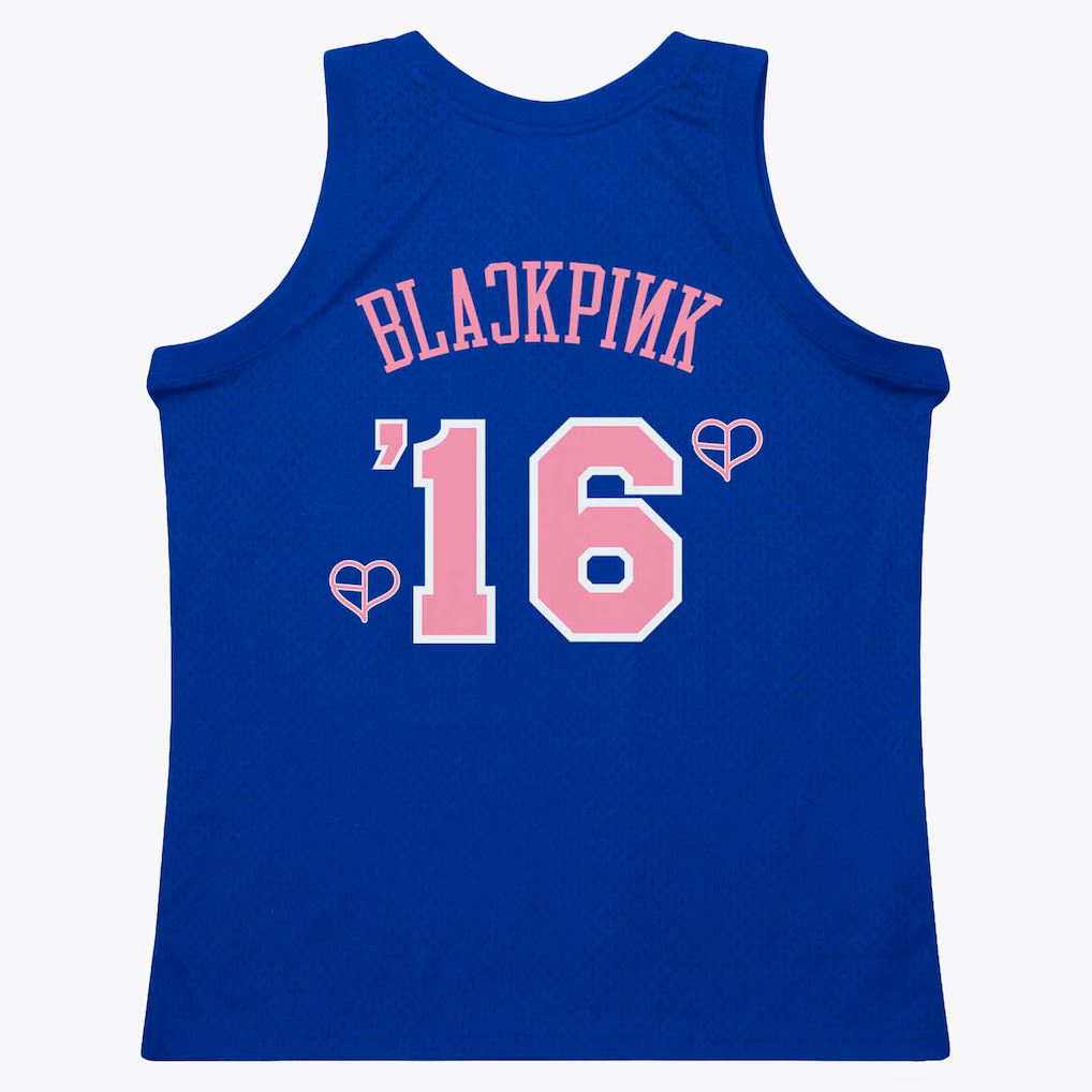 Jamed NY.Knicks Mitchell & Ness x BLACKPINK Blue Hardwood Classics Swingman Jerseys - Limited Edition