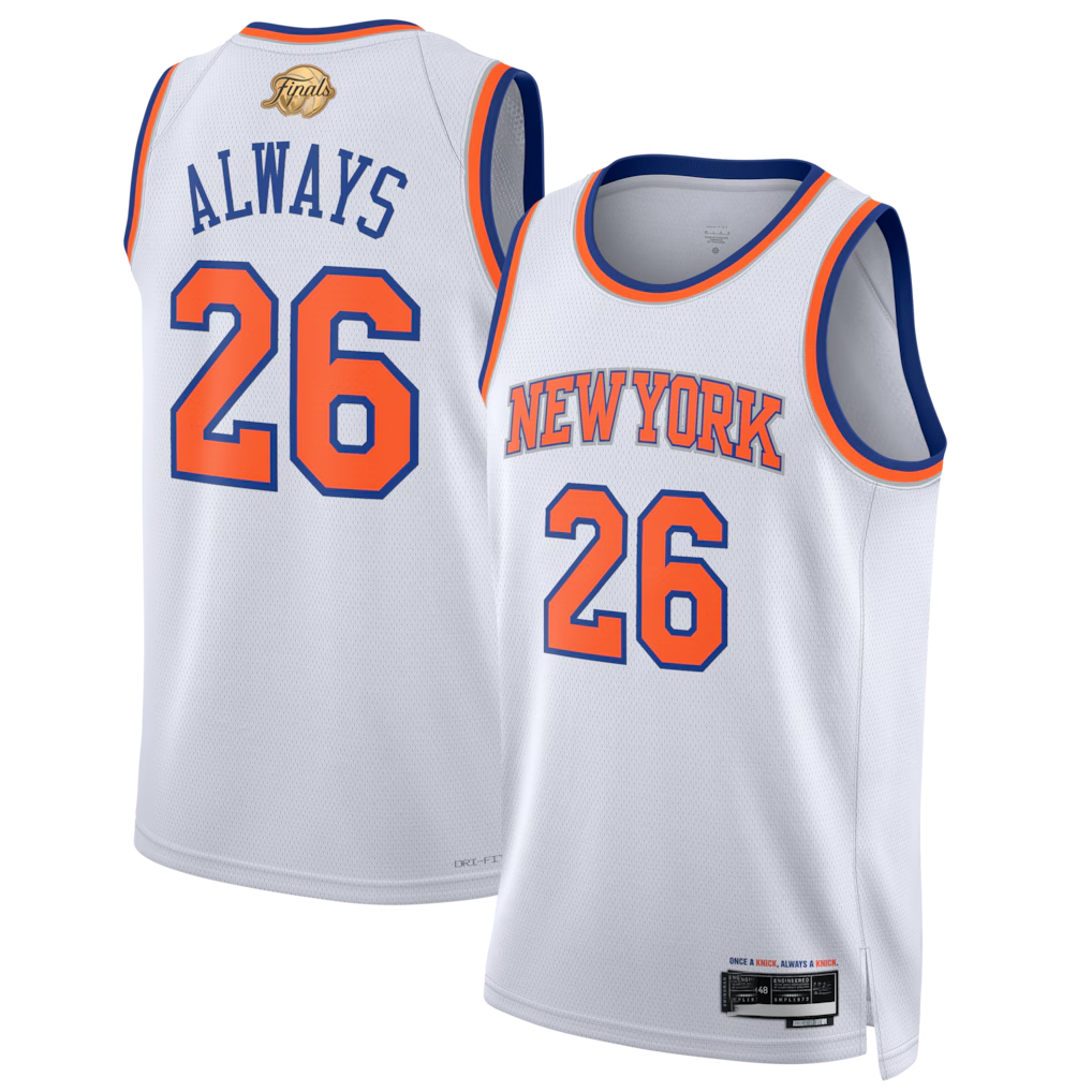 Jamed NY.Knicks #26  White 2026 Finals Champions Always 26 Swingman Jerseys - Association Edition