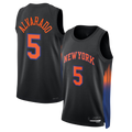 Jamed NY.Knicks #5 Jos¨¦ Alvarado Black Swingman Jerseys - Statement Edition