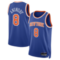Jamed NY.Knicks #8 OG Anunoby Blue Swingman Jerseys - Icon Edition