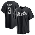 Jamed NY.Mets #3 Carson Benge Player Black Home Game Stitched Jerseys