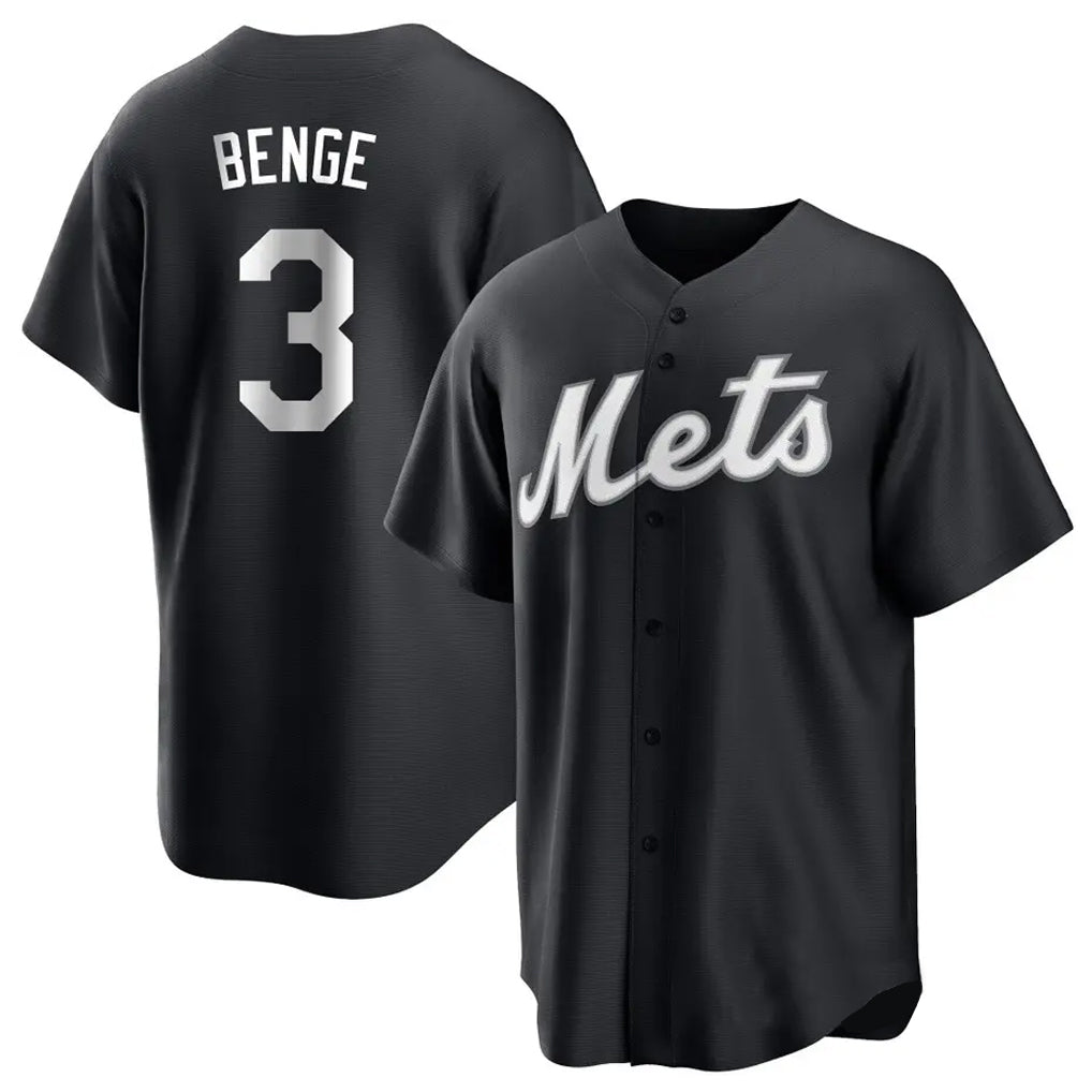 Jamed NY.Mets #3 Carson Benge Player Black Home Game Stitched Jerseys