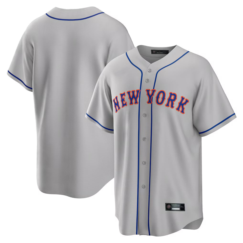 Jamed NY.Mets Blank Player Gray Road Home Game Stitched Jerseys