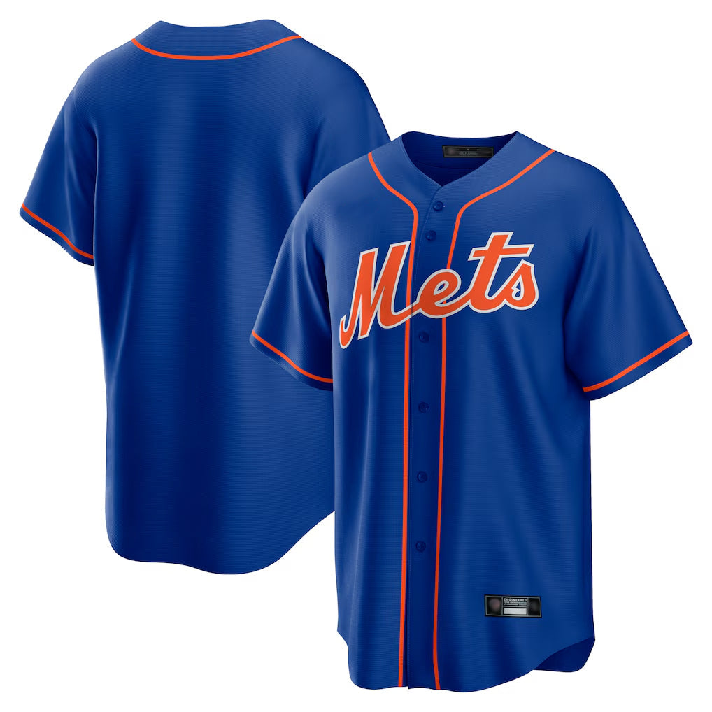 Jamed NY.Mets Blank Player Royal Home Game Stitched Jerseys