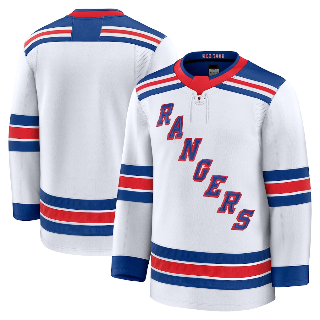 Jamed NY.Rangers White Away Premium Jerseys