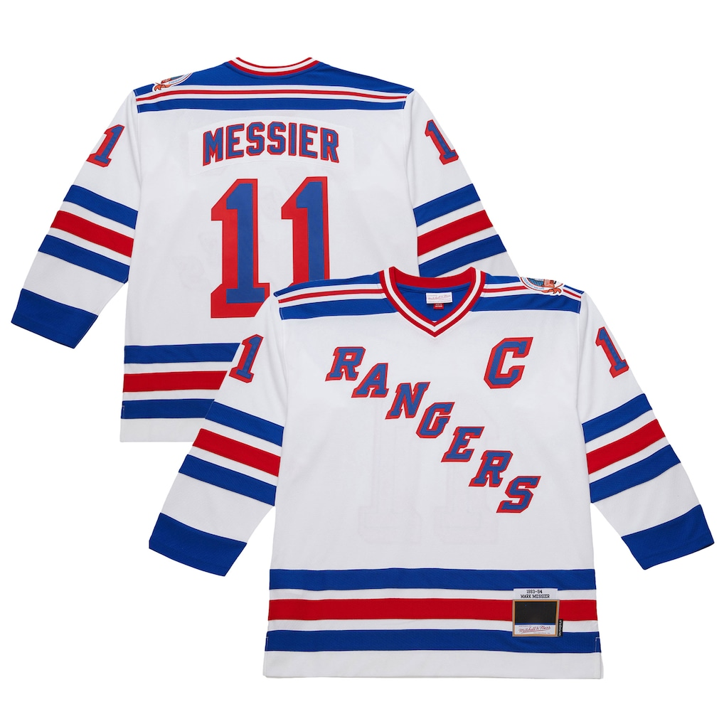 Jamed NY.Rangers #11 Mark Messier White 1993-94 Power Play Jerseys
