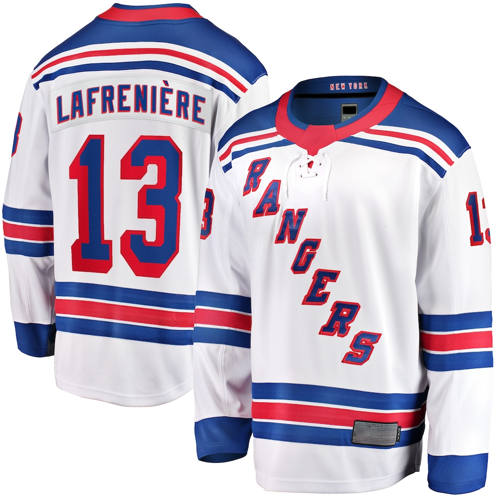 Jamed NY.Rangers #13 Alexis Lafreniere White Breakaway Jerseys