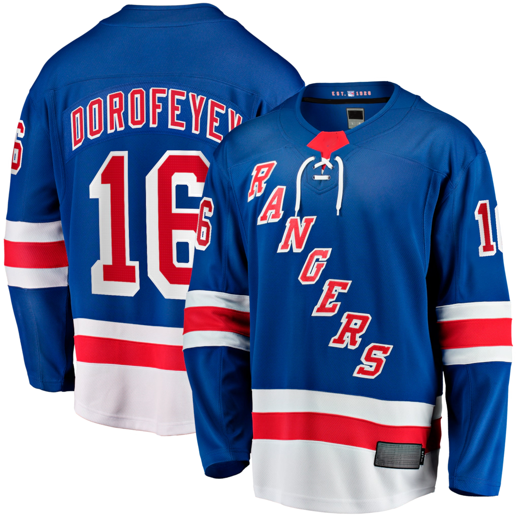 Jamed NY.Rangers #16 Pavel Dorofeyev Blue Home Breakaway Jerseys