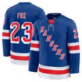 Jamed NY.Rangers #23 Adam Fox Blue Home Premium Jerseys