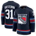 Jamed NY.Rangers #31 Igor Shesterkin Navy Alternate Premier Player Jerseys