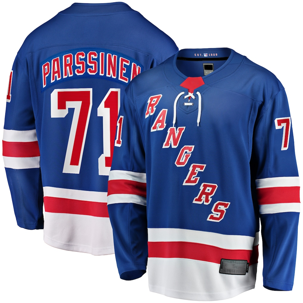 Jamed NY.Rangers #71 Juuso Parssinen Blue Home Breakaway Jerseys
