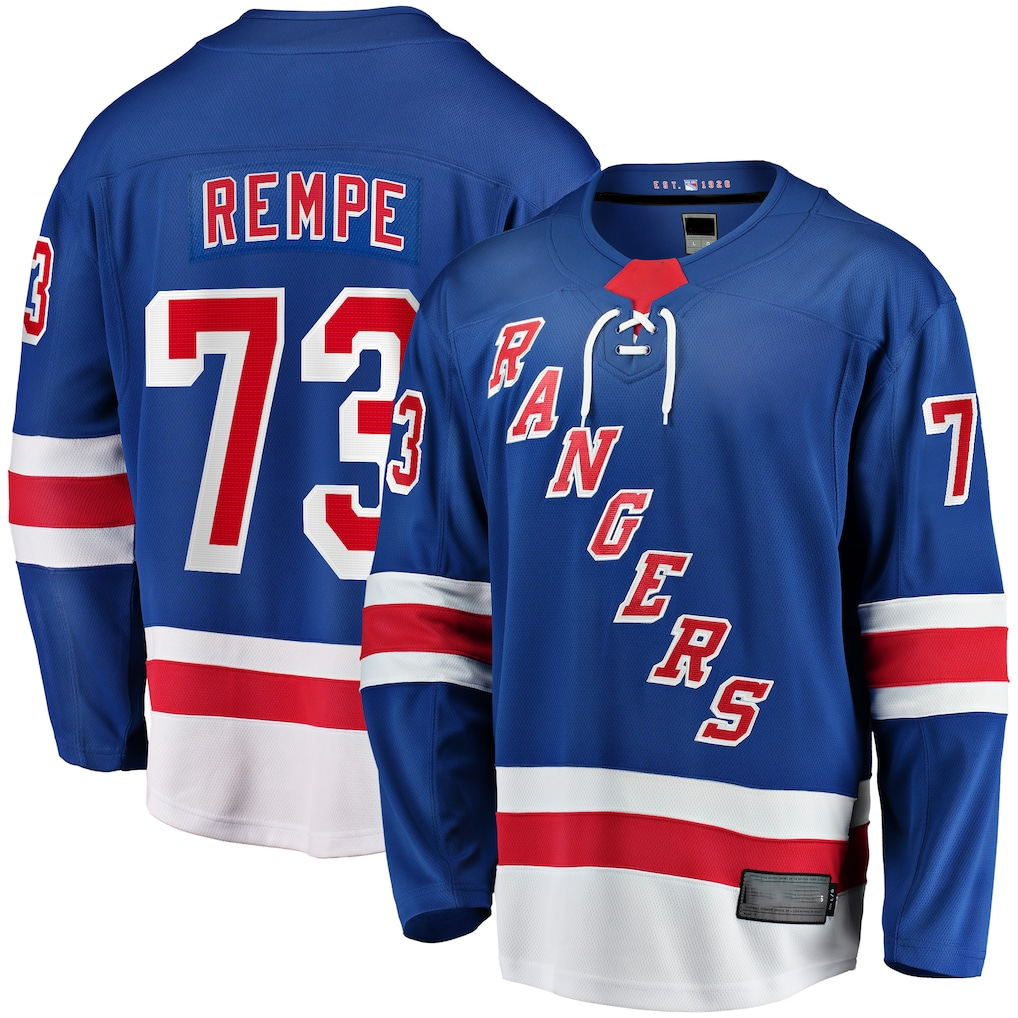 Jamed NY.Rangers #73 Matt Rempe Blue Home Breakaway Jerseys