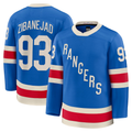 Jamed NY.Rangers #93 Mika Zibanejad Blue Centennial Premium Jerseys
