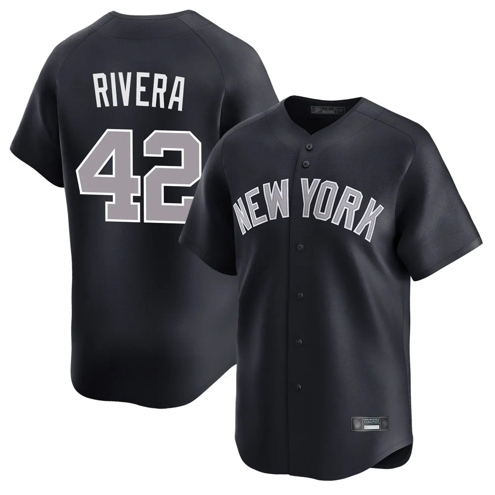 Jamed NY.Yankees #42 Mariano Rivera Player Navy Limited Home Stitched Jerseys