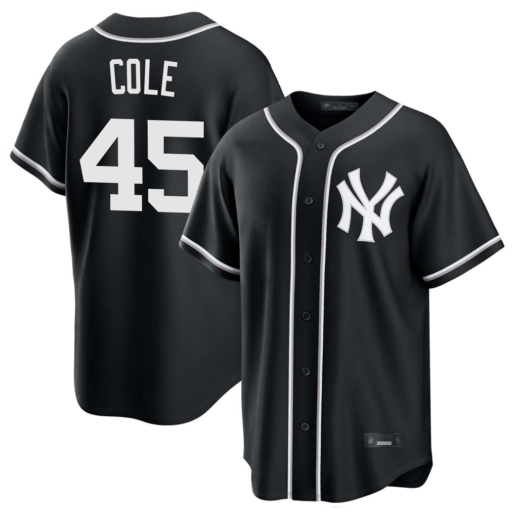Jamed NY.Yankees #45 Gerrit Cole Player Black Out Game Home Stitched Jerseys
