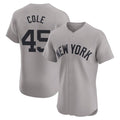 Jamed NY.Yankees #45 Gerrit Cole Player Gray Limited Elite Home Stitched Jerseys
