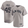 Jamed NY.Yankees #45 Gerrit Cole Player Gray Limited Home Stitched Jerseys