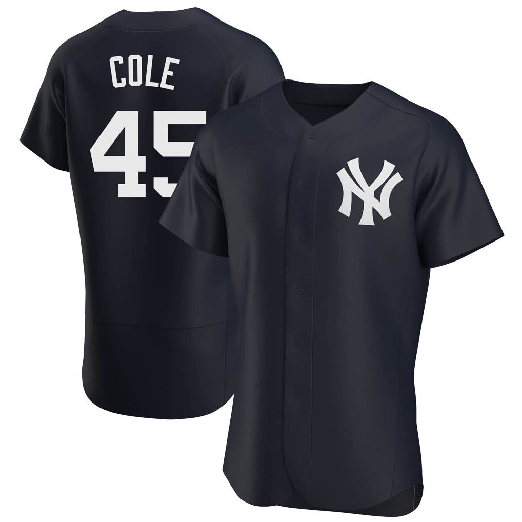 Jamed NY.Yankees #45 Gerrit Cole Player Navy Limited Elite Home Stitched Jerseys