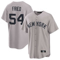 Jamed NY.Yankees #54 Max Fried Player Gray Game Home Stitched Jerseys