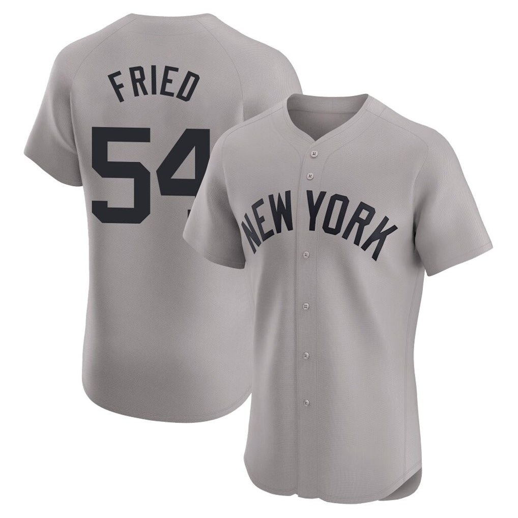 Jamed NY.Yankees #54 Max Fried Player Gray Limited Elite Home Stitched Jerseys