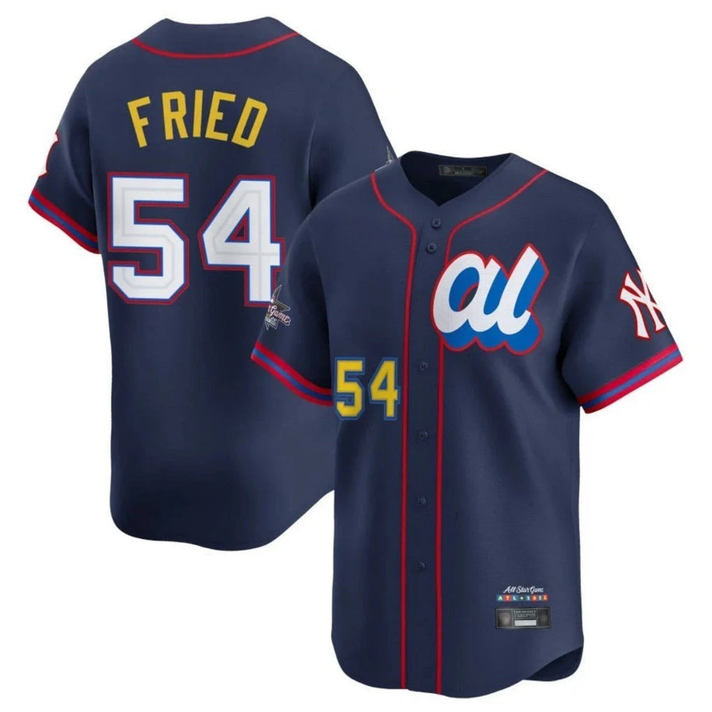 Jamed NY.Yankees #54 Max Fried Player Navy All Star Limited Home Stitched Jerseys