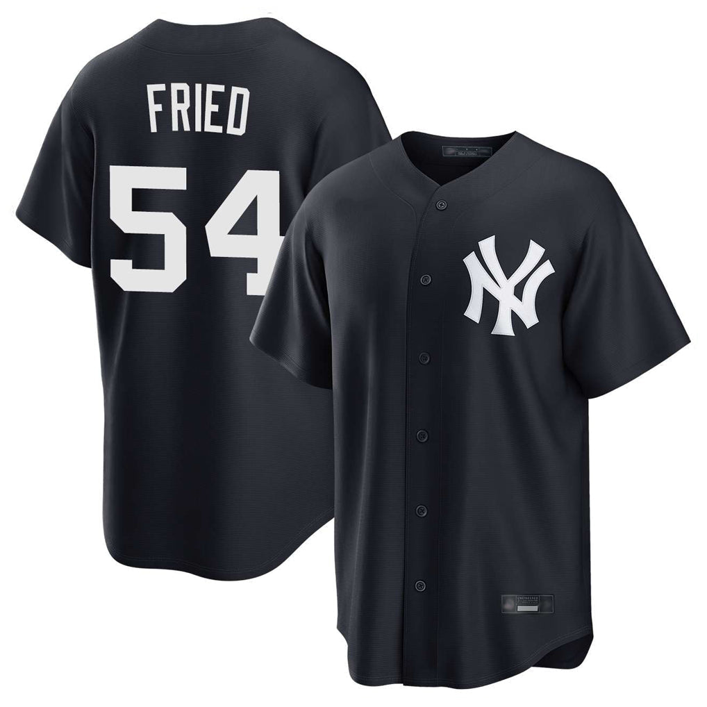 Jamed NY.Yankees #54 Max Fried Player Navy Game Stitched Jerseys