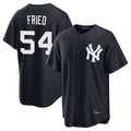 Jamed NY.Yankees #54 Max Fried Player Navy Game Stitched Jerseys