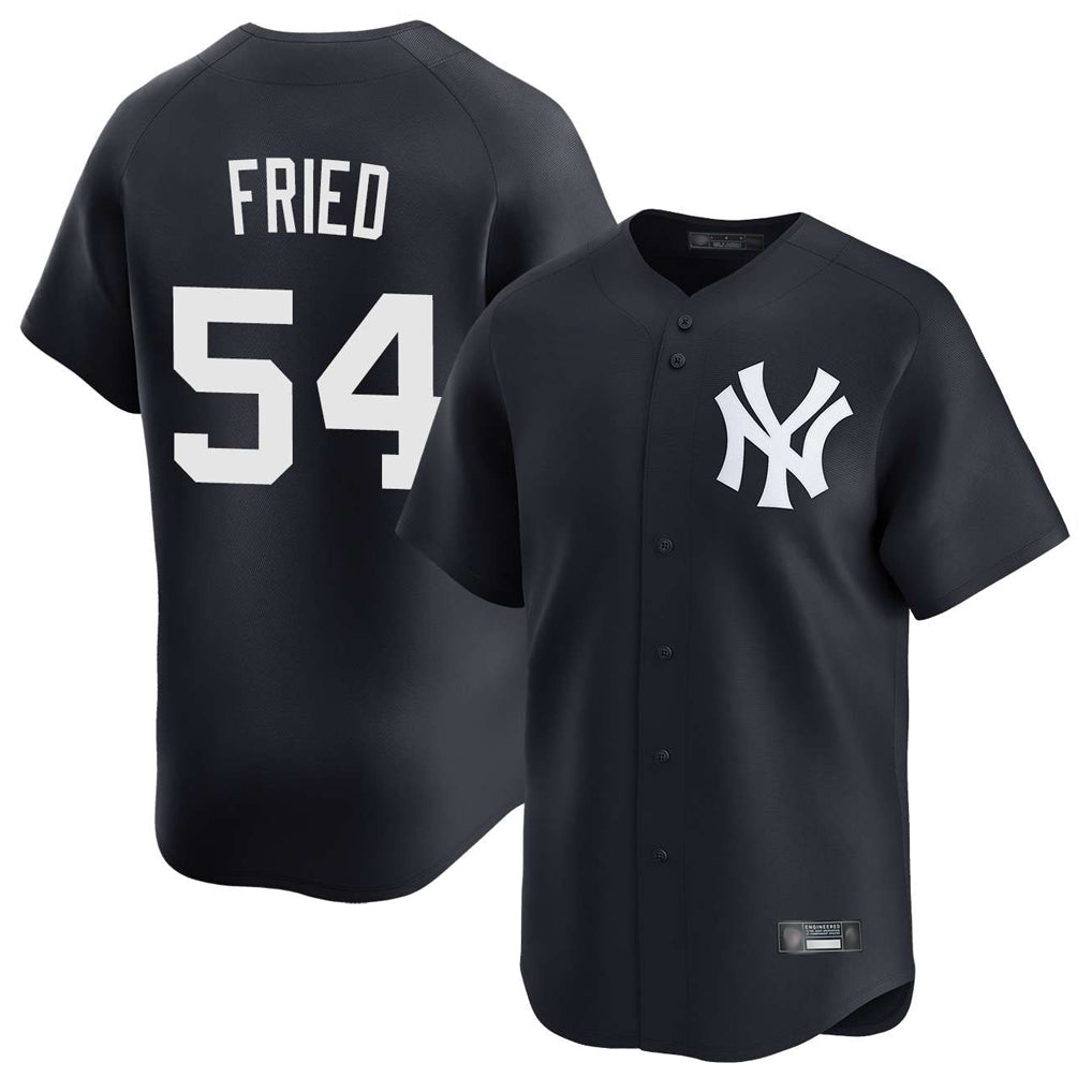 Jamed NY.Yankees #54 Max Fried Player Navy Limited Game Stitched Jerseys