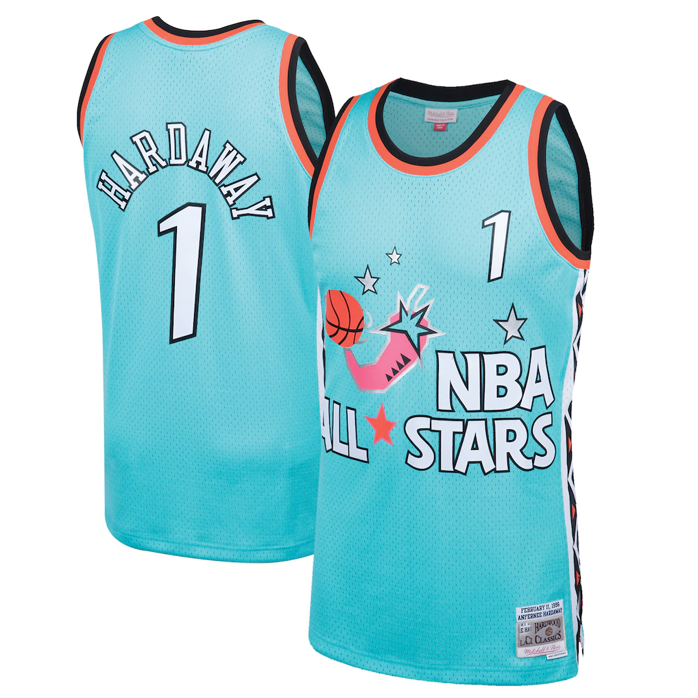 Jamed O.Magic 1996 All-Star Game #1 Penny Hardaway Mitchell & Ness Teal Hardwood Classics Swingman Jerseys