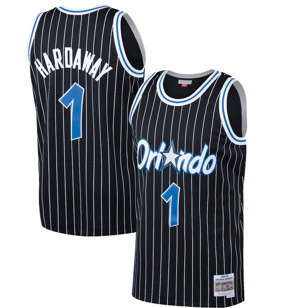 Jamed O.Magic #1 Penny Hardaway Mitchell & Ness Black Hardwood Classics Swingman Jerseys