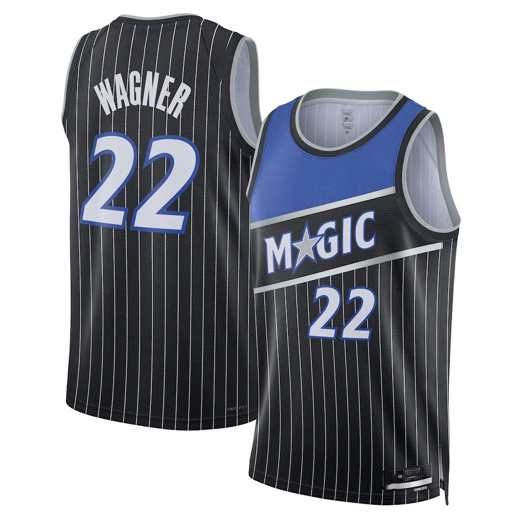 Jamed O.Magic #22 Franz Wagner Black Swingman Jerseys - Statement Edition