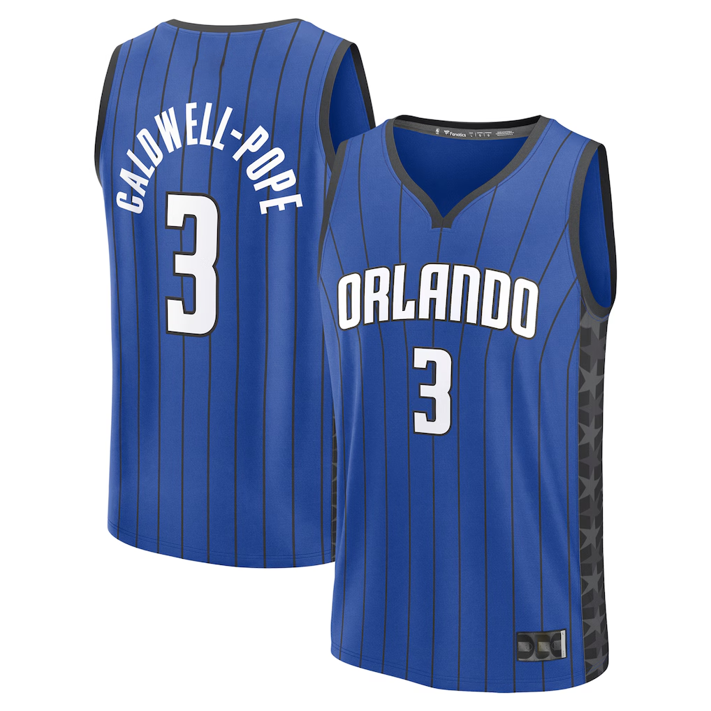 Jamed O.Magic #3 Kentavious Caldwell-Pope Blue Fast Break Replica Player Jerseys - Statement Edition
