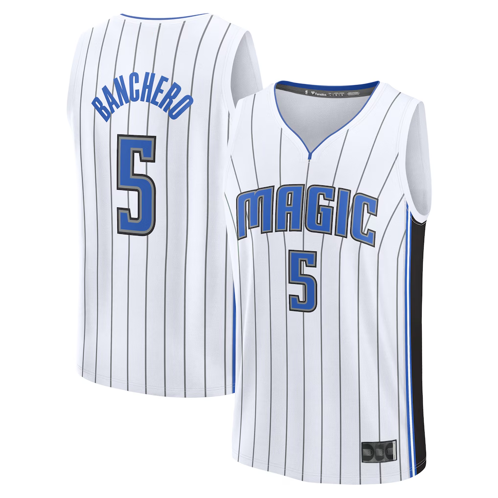 Jamed O.Magic #5 Paolo Banchero  White Fast Break Replica Player Jerseys - Association Edition