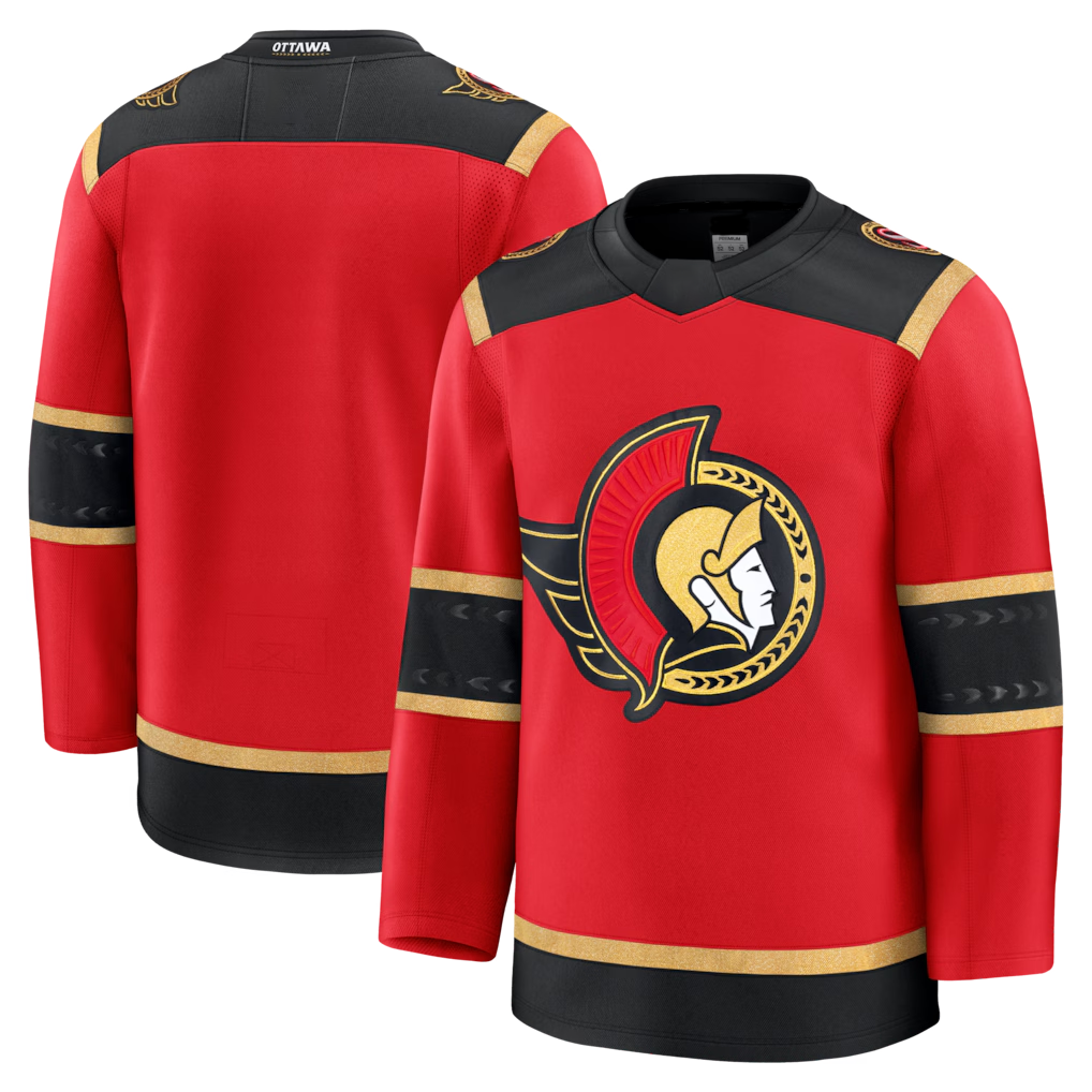 Jamed O.Senators Red Alternate Premium Jerseys