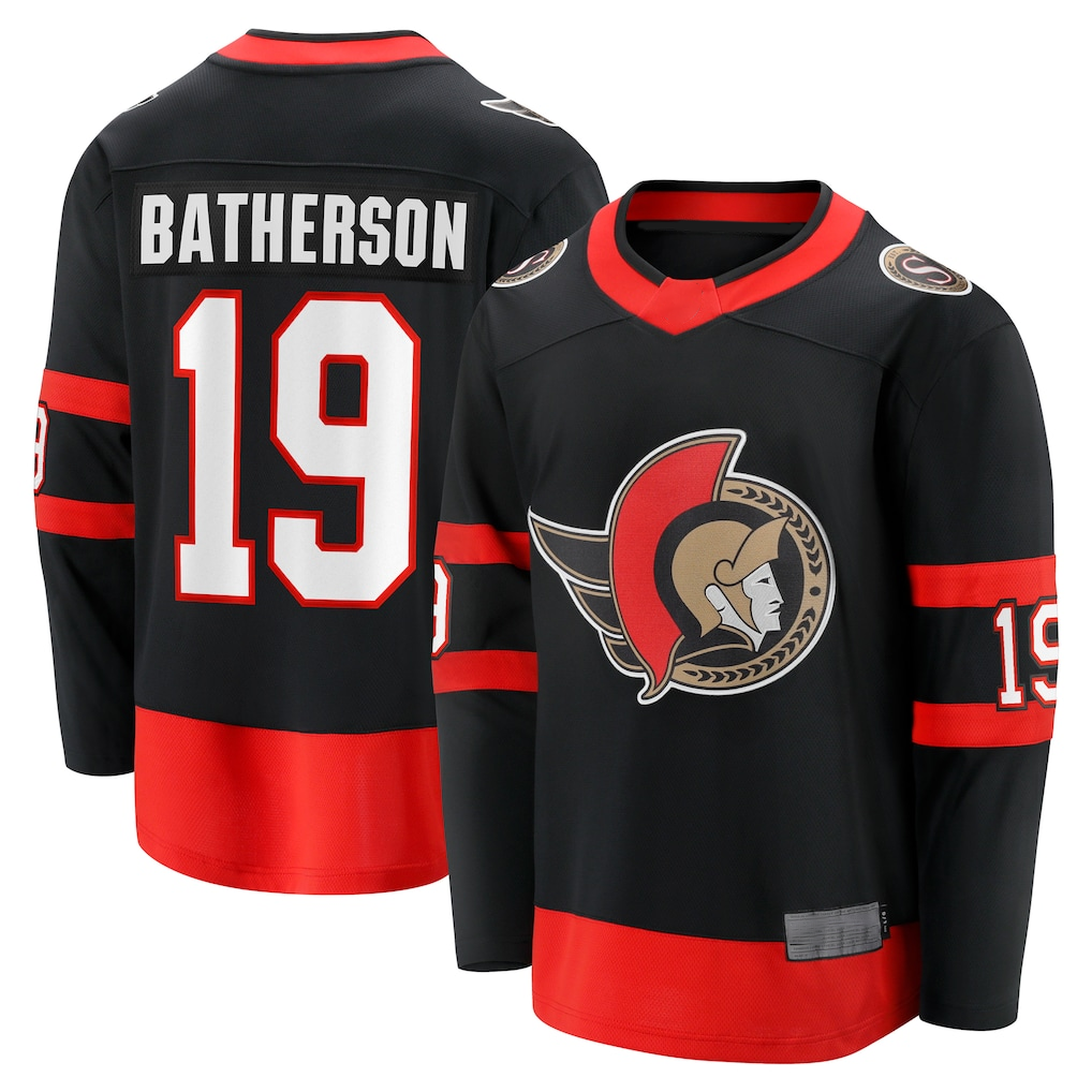 Jamed O.Senators #19 Drake Batherson Black Home Breakaway Jerseys