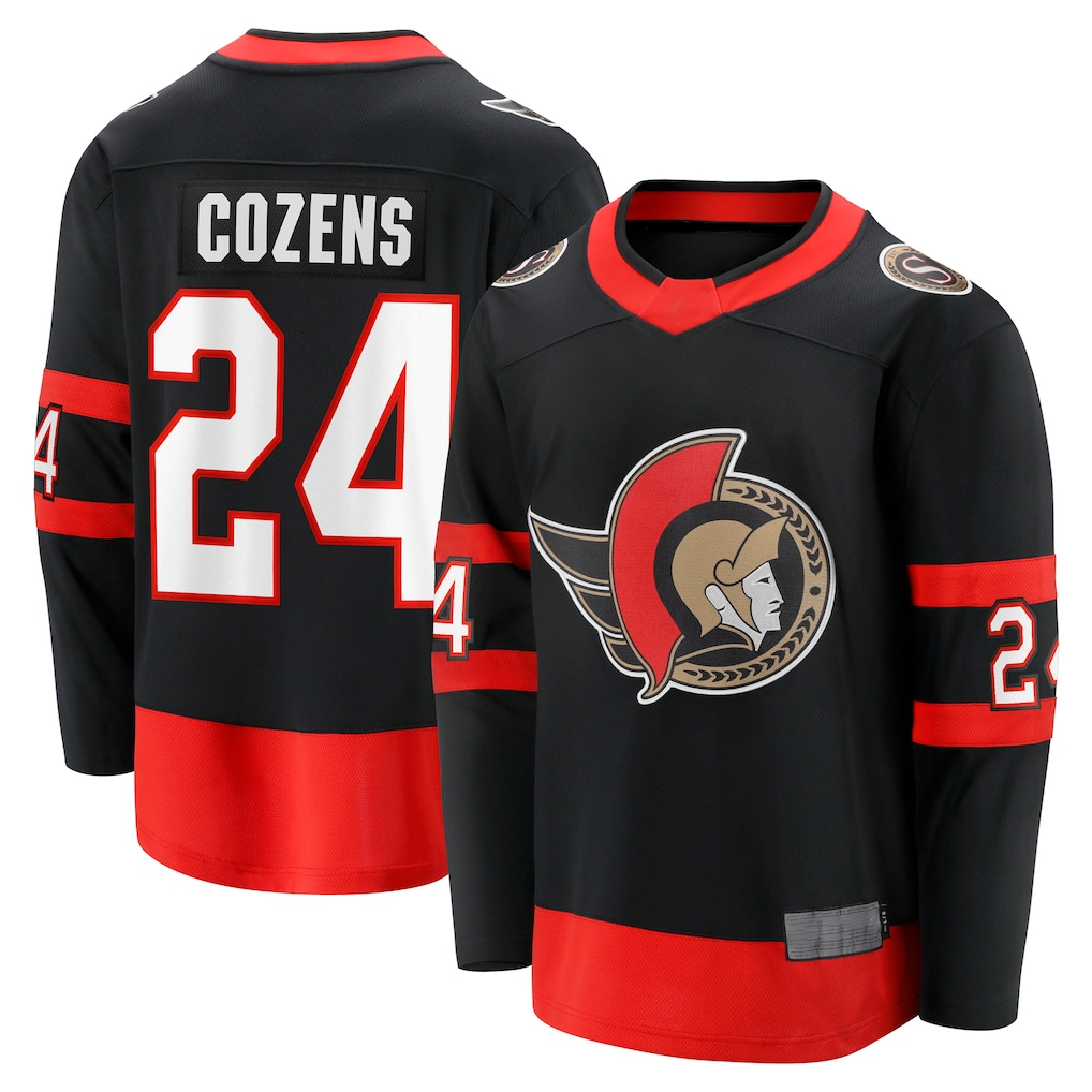 Jamed O.Senators #24 Dylan Cozens Black Home Breakaway Jerseys