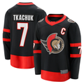 Jamed O.Senators #7 Brady Tkachuk Black Home Breakaway Jerseys