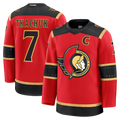 Jamed O.Senators #7 Brady Tkachuk Red Alternate Premium Jerseys
