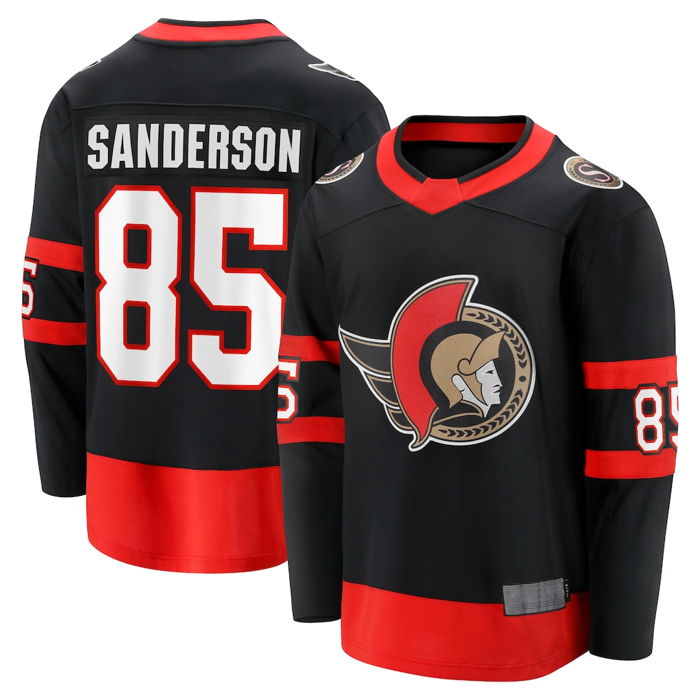 Jamed O.Senators #85 Jake Sanderson Black Home Breakaway Jerseys