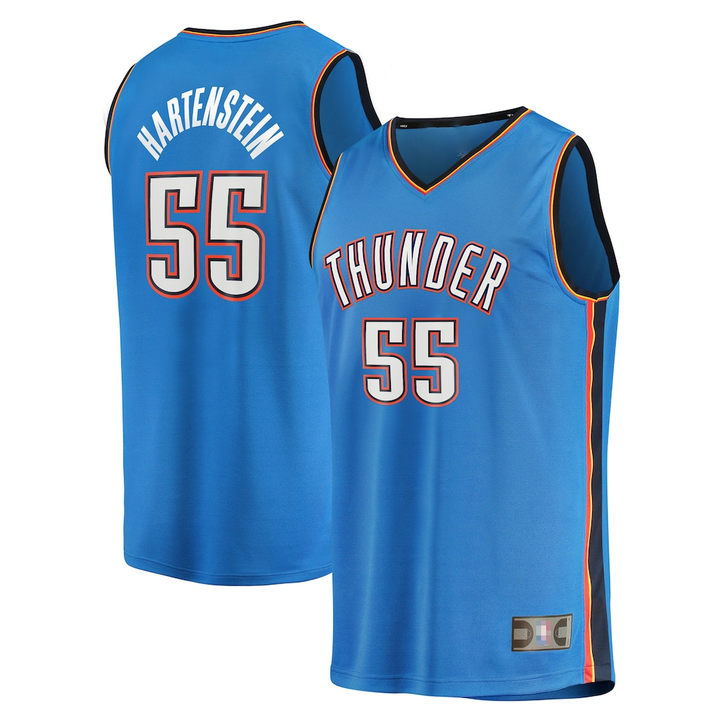 Jamed OC.Thunder #55 Isaiah Hartenstein Blue Fast Break Replica Player Stitched Jerseys - Icon Edition
