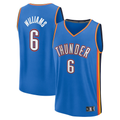 Jamed OC.Thunder #6 Jaylin Williams Blue Fast Break Replica Player Stitched Jerseys - Icon Edition
