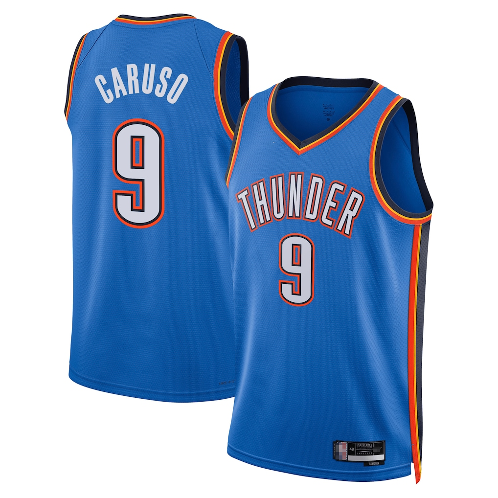 Jamed OC.Thunder #9 Alex Caruso Blue Swingman Stitched Jerseys- Icon Edition